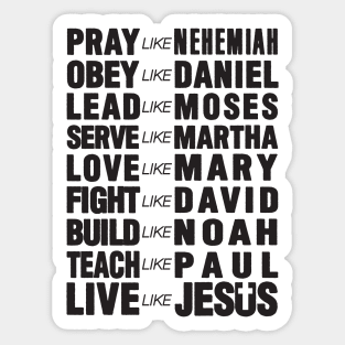 Live Like Jesus Sticker